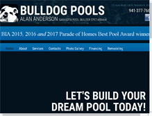 Tablet Screenshot of bulldog-pools.com